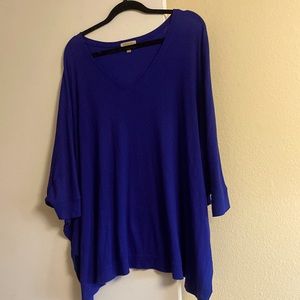 Bordeaux royal blue tunic blouse